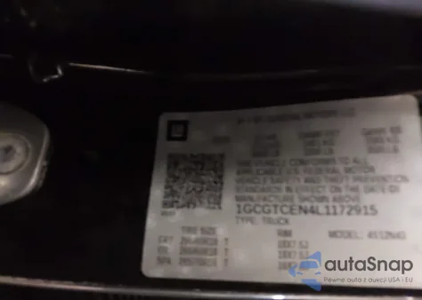 2020 Chevrolet Colorado 4Wd Short Box Lt z USA, uszkodzony, nr VIN 1GCGTCEN4L1172915